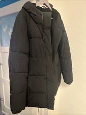 DKNY Winterjacke XL Schwarz mit Kapuze NP 199