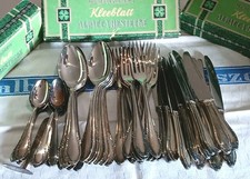 Kleeblatt Silberbesteck schwer versilbert 90er Alpacca 49Teile 2990 g 12Personen