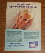 Seltene Werbung HUGGIES PULL-UPS DRYNITES Windeln Bettnässen #1 2002