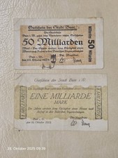 16 Großnotgeldscheine Inflationsgeld – versch. Städte, 1920er Jahre