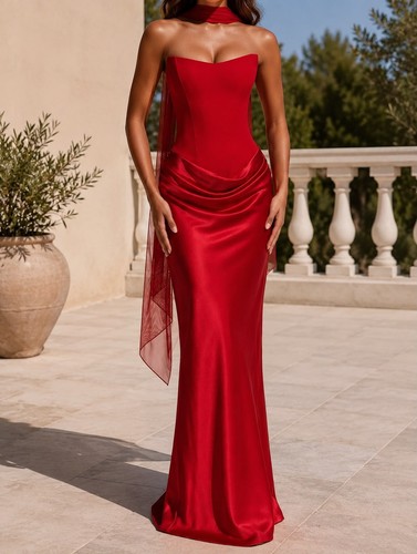 Elegantes langes kleid schlitz - langes,