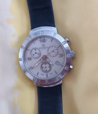 Christina London Uhr 124SW Silber Safirglas 0,12 K.Diamanten Unisex Chronograph 