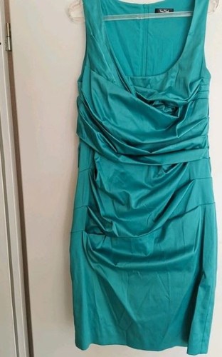 Abendkleid knielang blau grün - knielang, blau/grün