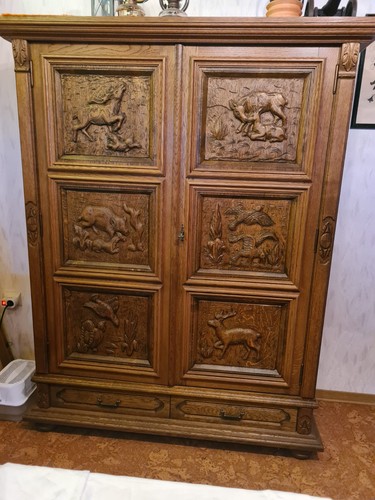 Jagdschrank eiche massiv - jagdschrank,