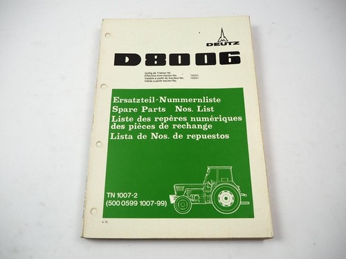 Original deutz d8006 - original, schlepper