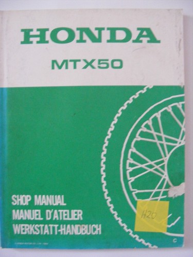 Honda mtx50 werkstatt - honda, werkstatt-handbuch