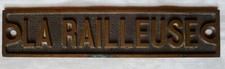Marine Plakette 1940 Torpedoboot LA RAILLEUSE gegossen in Casablanca ORIGINAL Bronze
