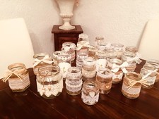 Vintage hochzeit Deko Set 30teilig Shabby Vasen Teelichthalter Windlichter