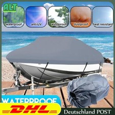 V-Rumpf Boot Abdeckung Persenning 600x320cm Abdeckplane 17-19ft Grau Schutzhülle