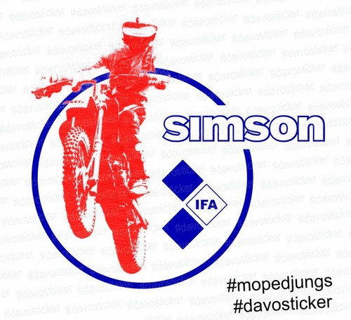 Sticker simson moto cross - gs,