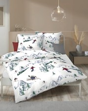 Kaeppel Bettwäsche Fein-Biber Alpin allover 135x200 oder 155x220 cm (A322)