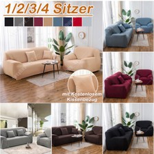 Sofabezug stretch elastische Sofahusse Abdeckung Für 1-4 Sitzer & L Form Ecksofa