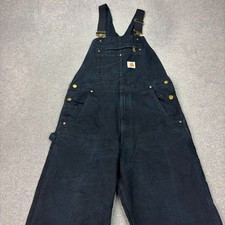 Carhartt Latzhose Erwachsene 34x36 schwarz Latzhose Bib Duck Canvas Double...