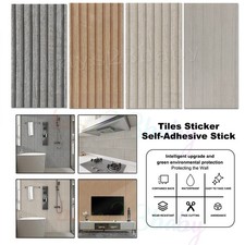 10X Holz Wandpaneele Selbstklebend Holzoptik Wandaufkleber PVC Küche Bad 30x60CM