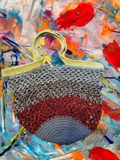 Handgefertigte Häkel - Netztasche - Bunt, Robust und Nachhaltig