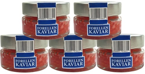 50g forellen kaviar - 5x,