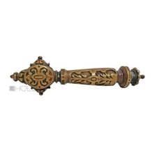 Prächtiger Türdrücker antik alt Messing Türklinke Gründerzeit alt 9er Vk