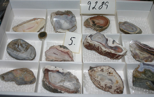Lot mit achat mineralien - ,