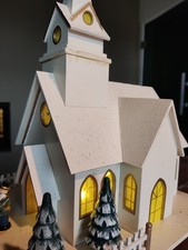 Altes ⭐Lichterhaus Holz Erzgebirge Weihnachten Seiffen  handgefertigt Kirche