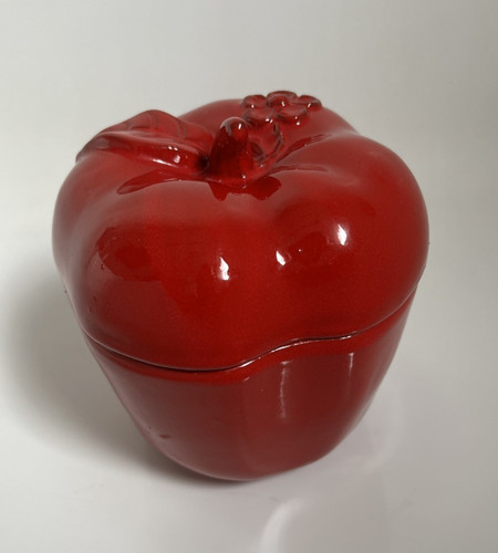 Vintage keramik dose apfel - vintage,