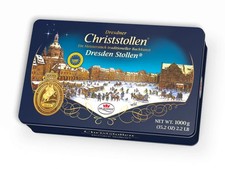Original Dresdner Christstollen 1kg/1000g Rosinen Stollen von Dr.Quendt in Dose