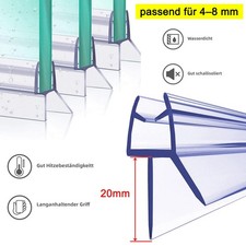 Duschdichtung 4mm-8mm Dichtung Duschtür Wasserabweiser Dusche Ersatzdichtung Set