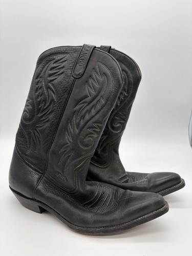 Sancho black leather - black, western