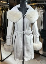 Damen Echt Pelz Echtleder