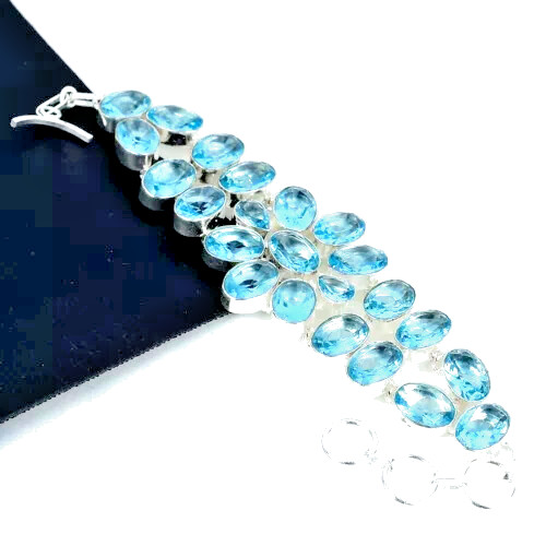 Aquamarin edelstein armband - aquamarin,