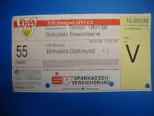 91/92  Ticket VFB Stuttgart