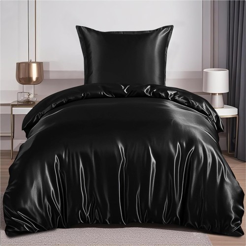 Satin bettwäsche set 135x200 - satin,