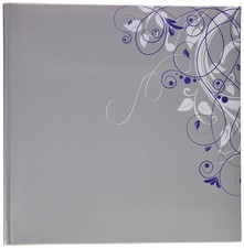 Hama Fotoalbum Grau Modern Florales Muster für Fotos Erinnerungen