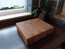 Stirnholz Schneidebrett 32x28,5x7,9cm Eiche