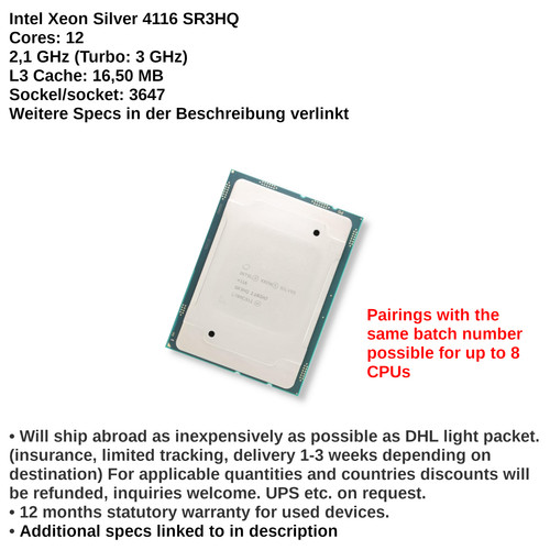 Intel xeon silver - silver, 12x
