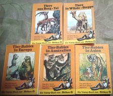 5 Tramp Mini-Bücher mit Tier-