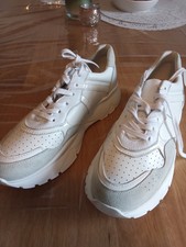 PX Post XChange Sneaker Leder  Weiss Grau  Neu Größe 41 Model Seven 05 1120