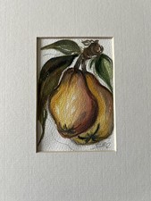 Aquarellgemälde Birnen Pear