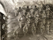 Christbaumschmuck 17 mundgeblasene und geschliffene Glasanhänger