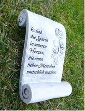 ^Grabschmuck Schriftrolle mit