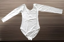 Mädchen, Balletttrikot weiss langarm Gr.14