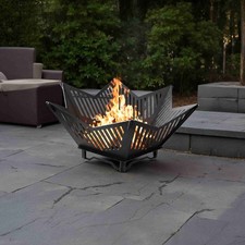 Feuerkorb Hexagon 76x65,5x33cm 3mm Stahl Feuerstelle Garten Stecksystem neu