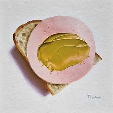 Wurstbrot 3d Bild Gemälde auf