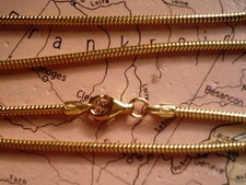 runde Schlangenkette Gold 333 Länge 42 cm x 1,5 mm, Goldkette 333 Collier 42 cm