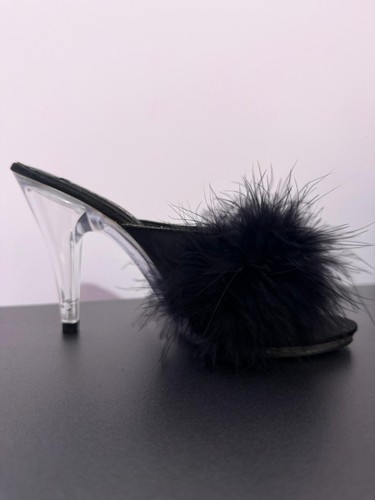 Pleaser schwarze flauschige - schwarze,