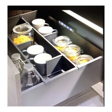 Emuca - Set verstellbarer Trennelemente Schublade organisieren, Schubladenteiler