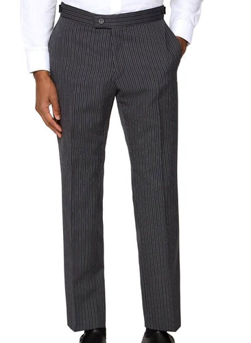 Herren grau nadelstreifen hose - grau,