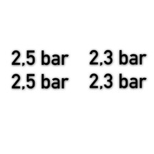 2,5 + 2,3bar Reifendruck