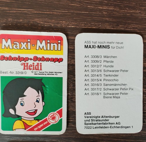 Maxi mini heidi kartenspiel - maxi,
