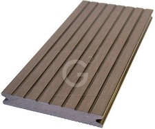WPC Terrassendielen 22x143mm fein/grob - Farbton: DUNKELBRAUN massiv Kombiprofil
