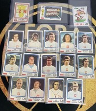 1974 Panini World Cup Munchen 74 FIFA Poland Complete Team Badge Player Mascot